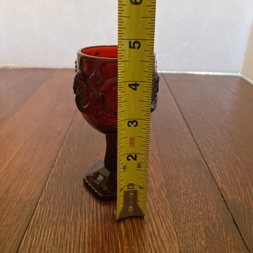 Avon 1876 Cape‎ Cod Collection Ruby Red Wine Goblet 4 1/2